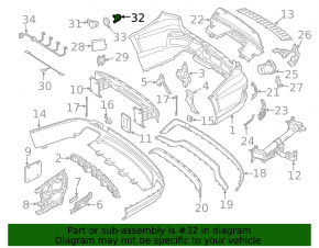 Rear bumper parking sensor mount for Mercedes CLS-class C218 12-14