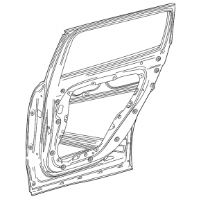 Rear right door assembly for Mercedes X247 GLB 20-26