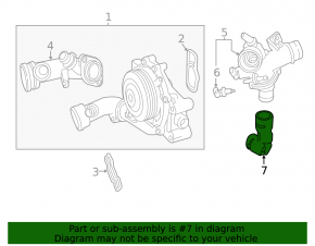 Cooling pipe pump-thermostat Mercedes W166 GLE 16-16 2.1d