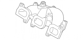 Exhaust manifold rear Ford Explorer 11-15 3.5