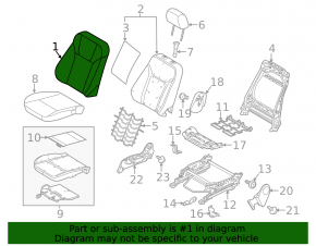 Passenger seat Ford Fiesta 11-14 without airbag, cloth gray, mechanical, for cleaning
