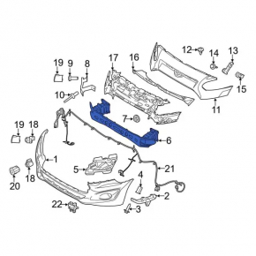 Front Bumper Reinforcement Ford Transit Connect MK2 13-