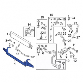 Lincoln MKC 15 Transmission Cooling Radiator Bracket - Broken Fastener