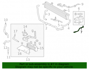Bracket of the expansion tank of the inverter Lexus RX450h 10-15