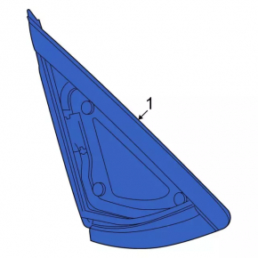 Window blind glass rear left Ford Mustang Mach-E 21-23 black gloss
