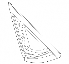 Window blind glass rear left Ford Mustang Mach-E 21-23 black gloss