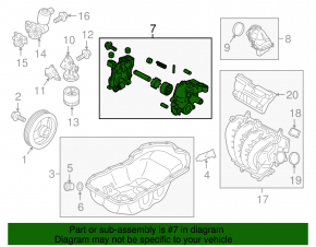 Oil pump for Mazda CX-5 17- 2.5 internal combustion engine