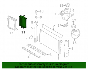 Additional left cooling radiator for BMW 3 F30 12-18
