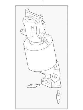 Exhaust manifold front with catalytic converter Acura MDX 14-15 prerest