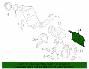 Heat shield muffler left BMW i3 14-20