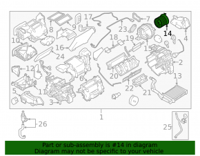 Nissan Leaf 11-13 heater fan motor