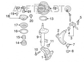 Lower front left control arm Mini Cooper Countryman R60 11-16