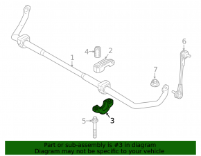 Front stabilizer mounting bracket lower right BMW 5 G30 17-23 RWD