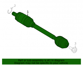 Drive axle rear left BMW i3 14-20