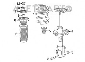 Front left spring Buick Encore 13-19 fwd