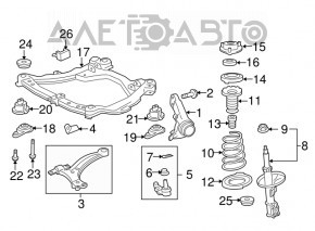 Front left spring for Lexus ES350 07-12
