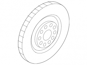 Front right brake disc for Audi A6 C7 12-18 356/34mm, rusty