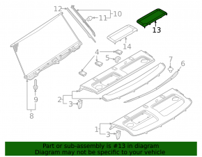 Right rear shelf panel for Audi A6 C7 12-18 beige