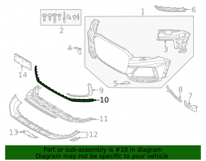 Front bumper molding central Audi Q7 20-
