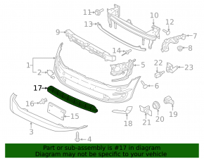 Lower grille of the front bumper VW e-Golf 16-19 for drive assist