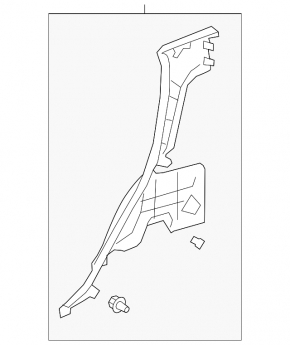 Rear pillar trim lower right Lexus RX350L RX450hL 18-22 long black