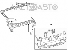 Upper door trim Toyota Prius 30 10-15 black