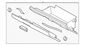 Glove box, glove compartment Subaru Legacy 15-19 beige