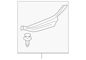 Threshold pad rear left Toyota Camry v40 gray, broken fastener, rubbed
