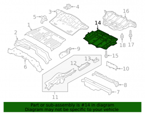 Rear battery guard Nissan Leaf 18- under 40 kWh is torn