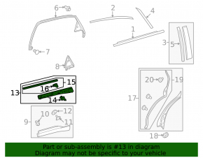 Door trim lower inner rear left Lexus RX350 RX450h 10-15