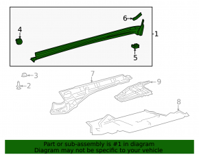 Left threshold Toyota Venza 21 - structure