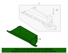 Glove box, glove compartment Hyundai Elantra 21-23 black