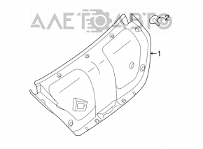 Nissan Altima 13-15 black trunk lid trim