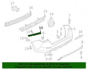 Rear bumper mount left Nissan Sentra 20-