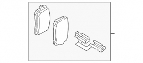 Rear brake pads 4pcs set Audi Q5 80A 18-24 9mm