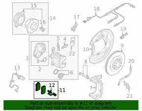 Rear brake pads 4pcs set Audi Q5 80A 18-24 9mm