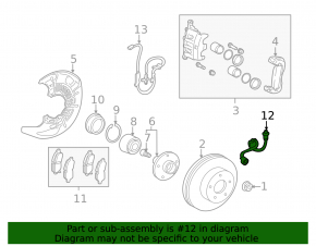 Front left brake hose Toyota Sienna 17-20