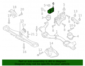Right Engine Mount Bracket Porsche Cayenne 958 11-17 4.8 Turbo