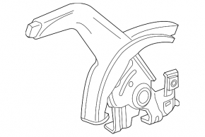 Parking brake lever Chevrolet Trax 15-22 under drum with cable