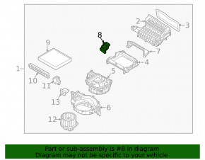Actuator motor heater drive ventilation Hyundai Tucson 16-21