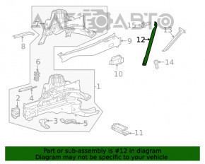 Front right strut brace Mercedes GLC 16-22