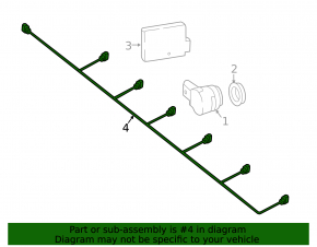 Mercedes Metris W447 16-20 rear bumper wiring for parking sensors, without BSM