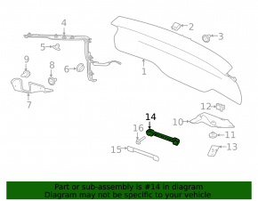 Trunk door handle inside right Jaguar F-Pace X761 17-20 black