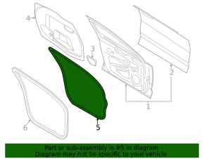 Front left door seal for Ford Fusion mk5 13-20