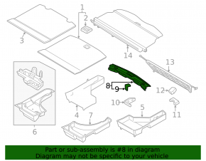 Lincoln MKX 16-18 trunk opening trim
