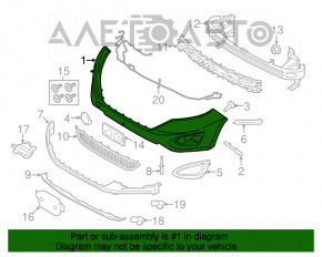 Front bumper assembly Ford Edge 15-18 pre-rest EUR 12 items