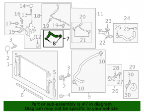 Upper cooling pipe Mazda 3 21-26 4d 2.5T