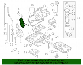 Cylinder head cover udi Q5 8R 13-17 3.0 tfsi left