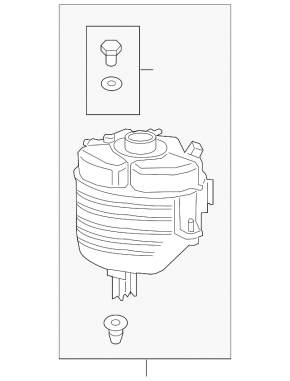 Expansion tank cooling BMW 3 G20 19- large with cover OEM