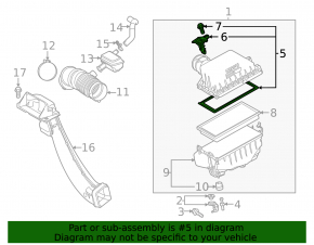 Air filter housing Lexus ES300h 19-20 upper part